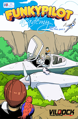 FunkyPilot Academy Issue 2 cover by Vesa Turpeinen